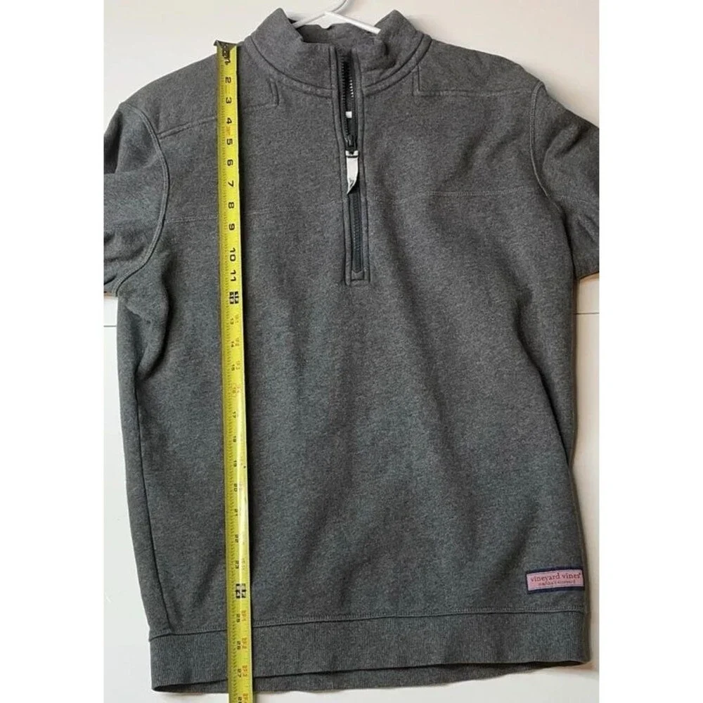 Vineyard Vines Shep & Ian 1/4 Zip Pullover Gray Fleece Sweater Men’s Size Small
